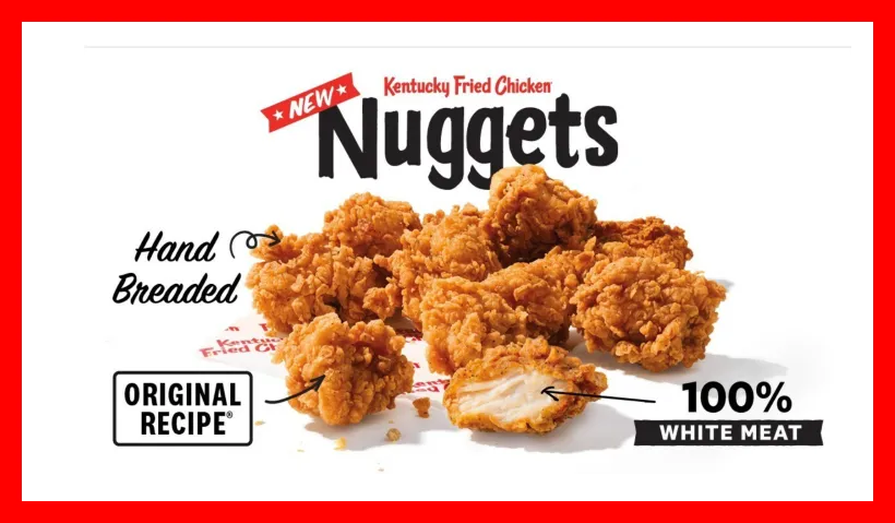 KFC Nuggets Menu