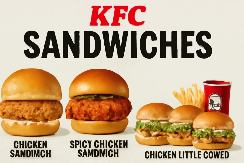 KFC Sandwiches menu