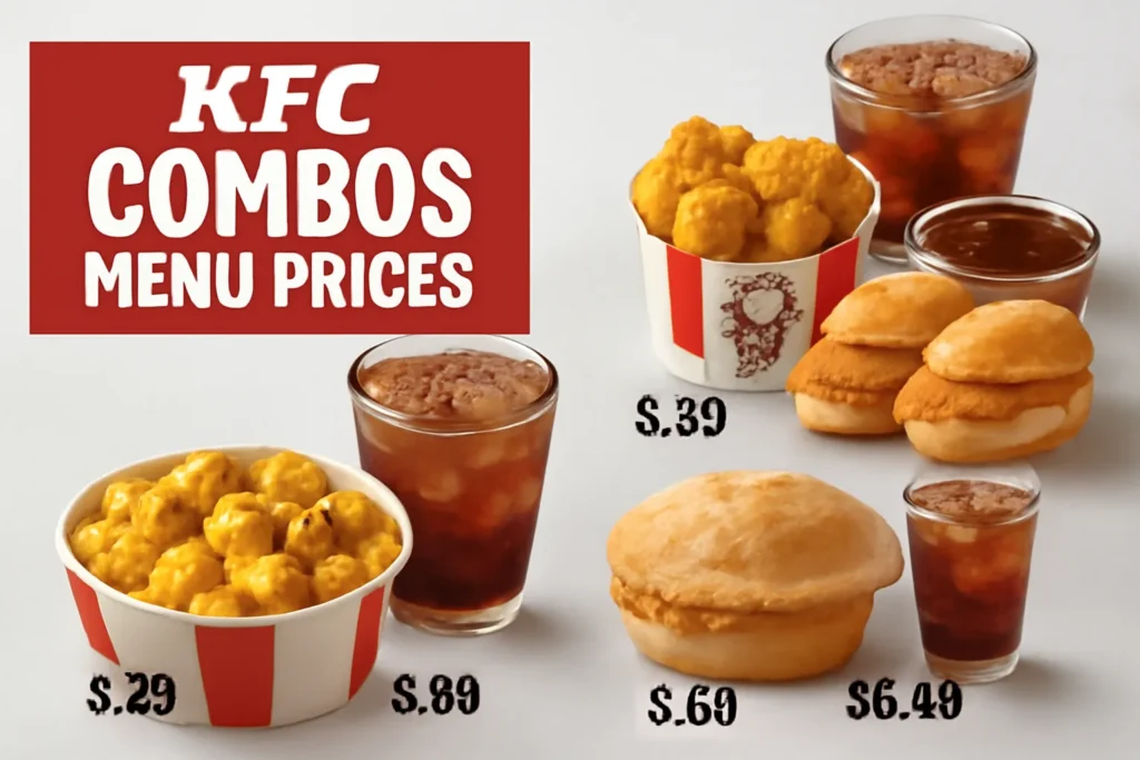 KFC menu combo prices